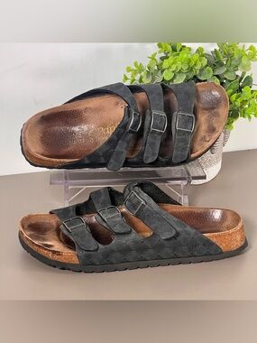 Birkenstock Florida Papillio Black 3 Straps Sandals Size 41